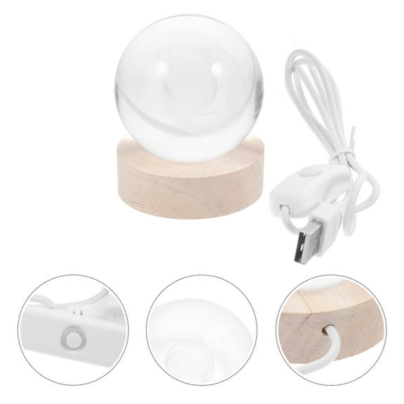 HIAKDOFT Bedroom Night Light Solar System Lamp Solid Wood Projection Family Game Room 1Pcs