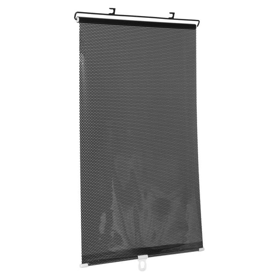 HIAKDOFT 1Set Black PVC Metal Rectangular Car Windshield Shade for Sun Protection Heat Resistance 47.2x49.2in