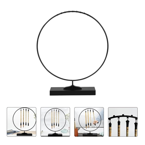 HIAKDOFT 1Set Iron Pen Display Holder for Home Office Use 15 4X13 8X2 6In Size Desk Pen Stand