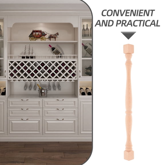 HIAKDOFT 1Set Khaki Wooden Baluster for Stairs Designers Interior Indoor Stair Railing