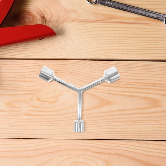 HIAKDOFT 1Set Y Shape Socket Wrench for Home Use Silver Triangular Cast Iron