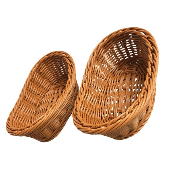 HIAKDOFT 2Pcs Bread Warming Basket Plastic Baskets Light Brown Home Decoration Food Store