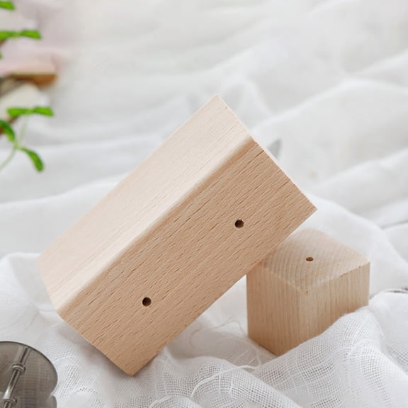 HIAKDOFT 2Pcs Flower Placement Tables Cake Decorating Base Wood Khaki Rectangle Simple Design Friends