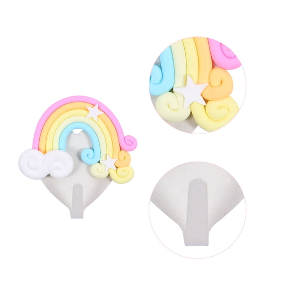 HIAKDOFT 2Pcs Wall Hook Rack Multipurpose Heart Shaped Hooks for Girls Bedroom Storage 6x4.4x1cm