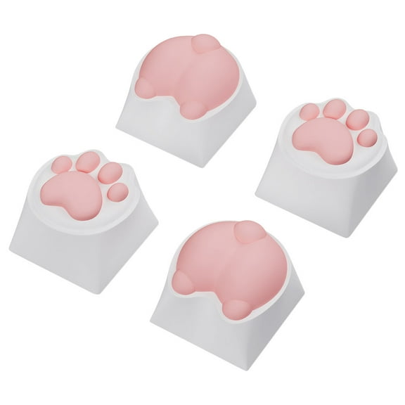 HIAKDOFT 4Pcs Cute Keycaps Compatible with Mechanical Keyboards for Gamers