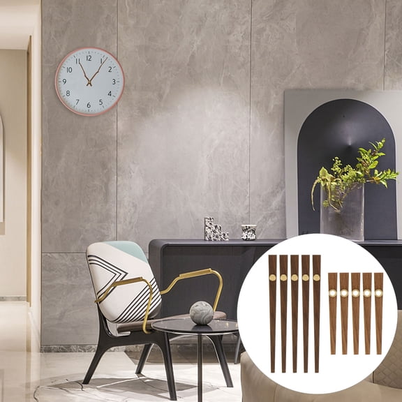 HIAKDOFT 5 Sets Wood Clock Hands Replacement Assorted Color Wooden For Home Decoration 12 Inch