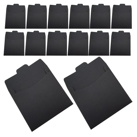 HIAKDOFT 50Pcs Black Envelope Holder for and Various Cards Minimalist Style