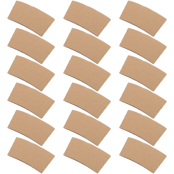 HIAKDOFT 50Pcs Cup Insulator in Light Brown Corrugated Paper for 9cm Cups with Heat and Cold Resistance