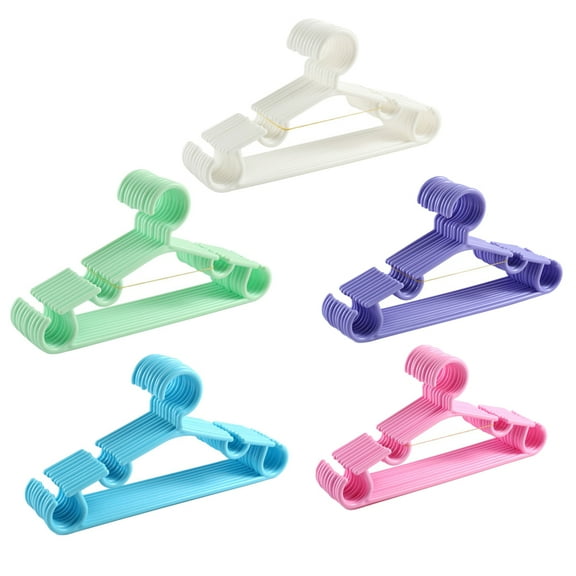 HIAKDOFT 50Pcs Red Plastic Hangers for Closet Childrens Room Organization and Clothes