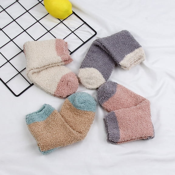 HIAKDOFT 5Pairs Women’s Socks in Assorted Color for Warmth and Comfort in Cold Weather
