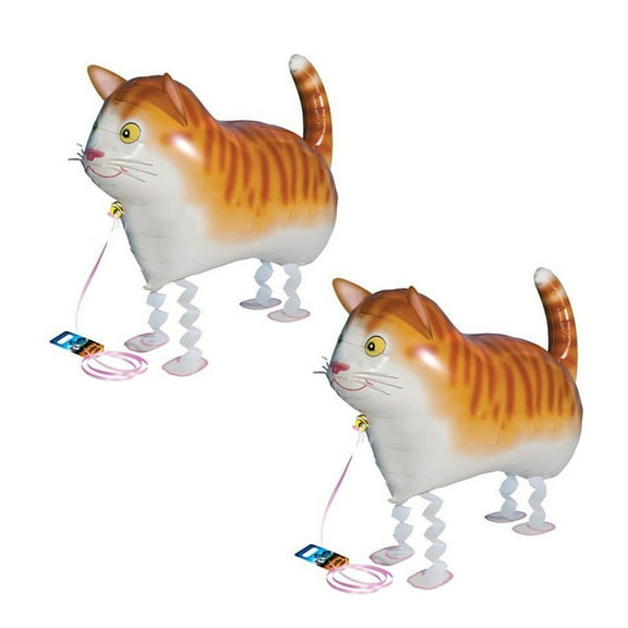 HIAKDOFT 5Pcs Funny Walking Cat Balloons Aluminum Foil Leak Proof For Kids Birthday Party Supplies Decoration