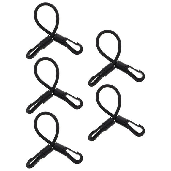 HIAKDOFT 5Pcs Surfing Gear Elastic Rope for Outdoor Activities POM Material 8.3x0.7x0.5in