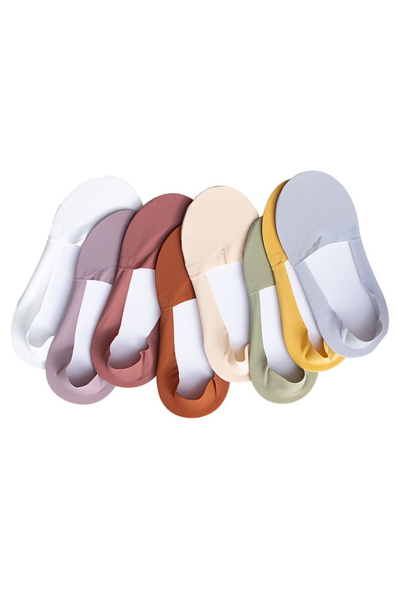 8 Pairs Cotton Breathable Socks Women Anti Slip Mouth Assorted Color 21x0.3937in
