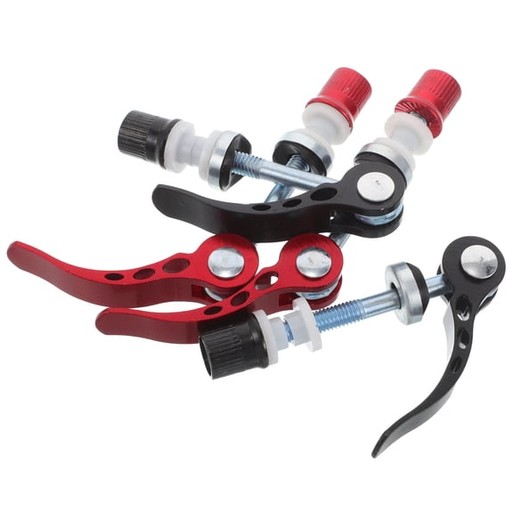 HIAKDOFT Bicycle Seatpost Clamp 4Pcs Aluminum Alloy Quick Release Bolt for Cyclists