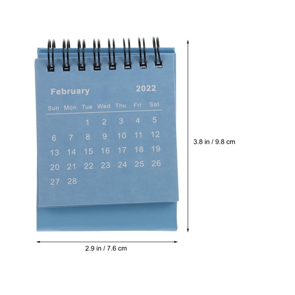 HIAKDOFT Blue Rectangular Office Desk Calendar 1Pack 9.8x7.6in for General Users