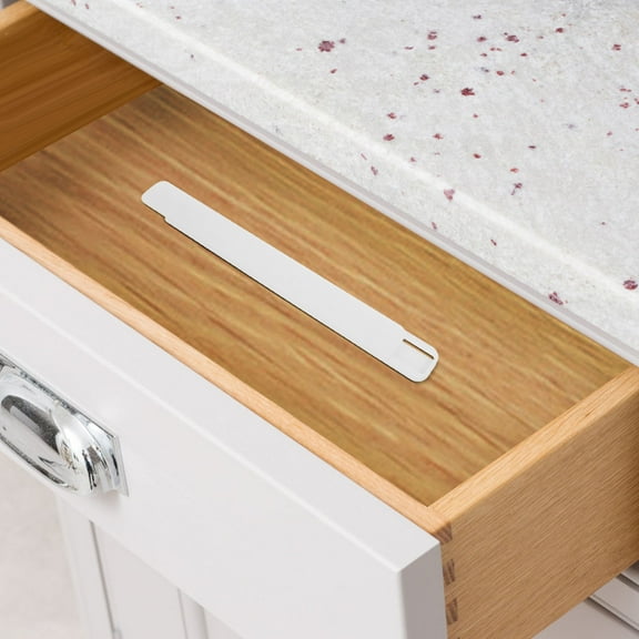 HIAKDOFT Cabinet Slides for Dresser and Cupboard 2Pcs 10.4X1.2X0.4in White Plastic