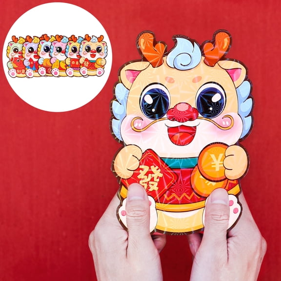 HIAKDOFT Durable Paper Red Envelopes with Cute Patterns for New Year Parties Assorted Color Compact Design 60 Pcs