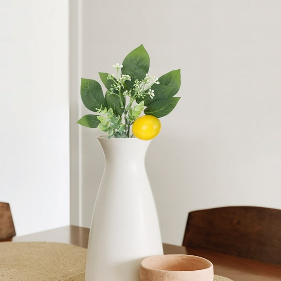 HIAKDOFT Flower Branch Decor Imitation Lemon Flower Cutting Branches 1Pcs 18x6.7in Yellow Plastic