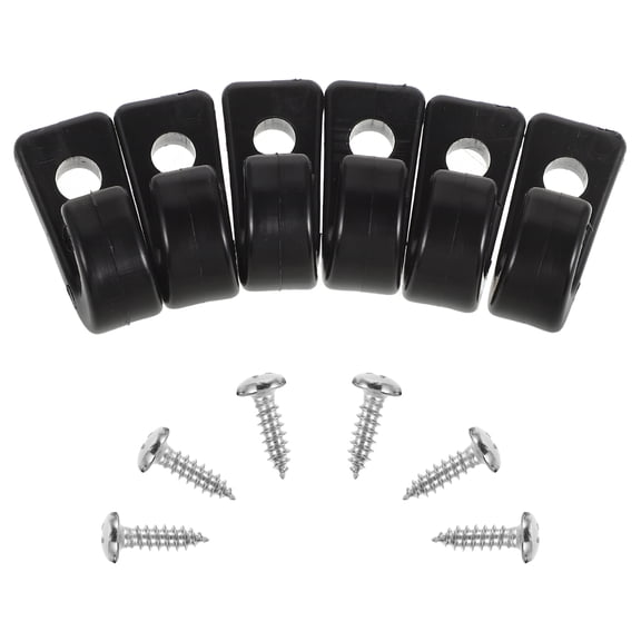 HIAKDOFT Kayak Hooks 6Hooks Set of J-Shaped Design for Elastic Rope Tying Fishing Sailing Storage