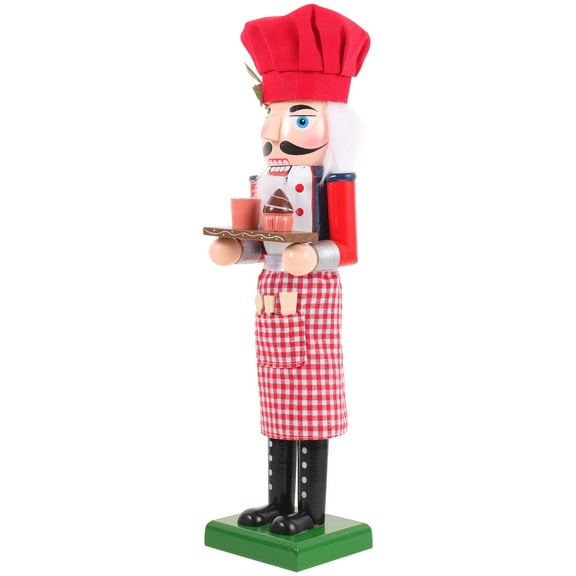 HIAKDOFT Nutcracker Soldier Ornament Traditional Nutcracker Figure Wood Cloth Home Decor for Christmas 1Pack