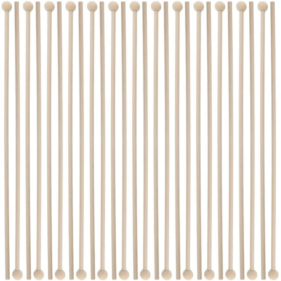 HIAKDOFT Parade Flag Poles 50Pcs Craft Sticks Wooden for Festivals 12in