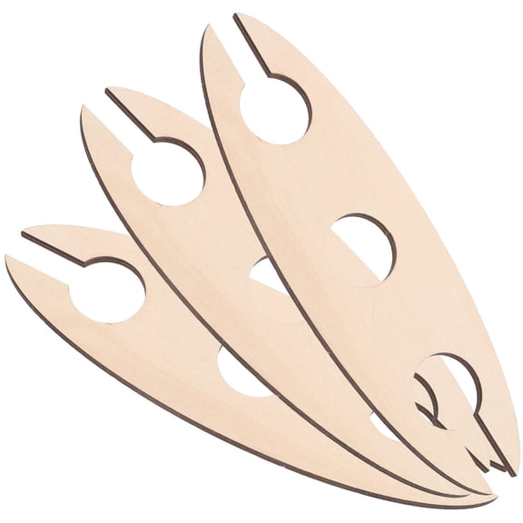 HIAKDOFT Wine Rack 3Pcs Khaki Wood Simple and Practical Shape for Home Office Bar Party Use