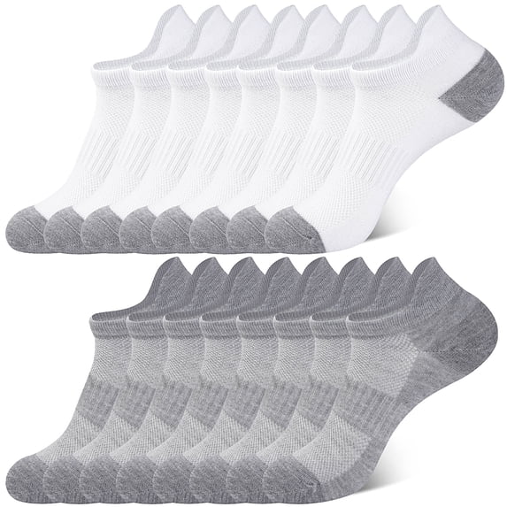 HIALTODAY 8 Pairs Women's Ankle Socks, Low Cut Performance Athletic Socks Size 5-9