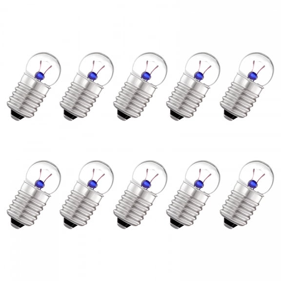 HIBIBUD 10 Pcs E10 Flashlight Small Bulb Practical Bulbs Screw Mini