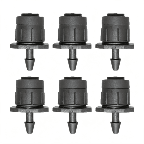 HIBIBUD 100 Pcs Irrigation Drippers Adjustable Drip Emitter Micro Spray 360 Degree Full Circle Pattern Water Flow Irrigation Drippers Sprinkler Drip Watering System Parts Drip Irrigation(Black)