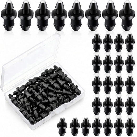 HIBIBUD 100 Pieces Goof Plugs 1/4 Inch with Barbed End Caps, Hose Tubing Hole Fittings, Drip Irrigation Emitters, Garden Hose Caps and Plugs for Home Sprinkler Garden Lawn Pipe System Parts Supplies