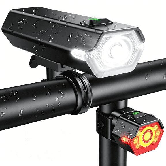 HIBIBUD 1000 Lumen Super Bright Bike Lights with Side Light,4+6 Modes Rechargeable Bicycle Lights Front & Rear,Ip65 Waterproof Bike Headlight for Day/Night Riding Safety,Scooter Accessories
