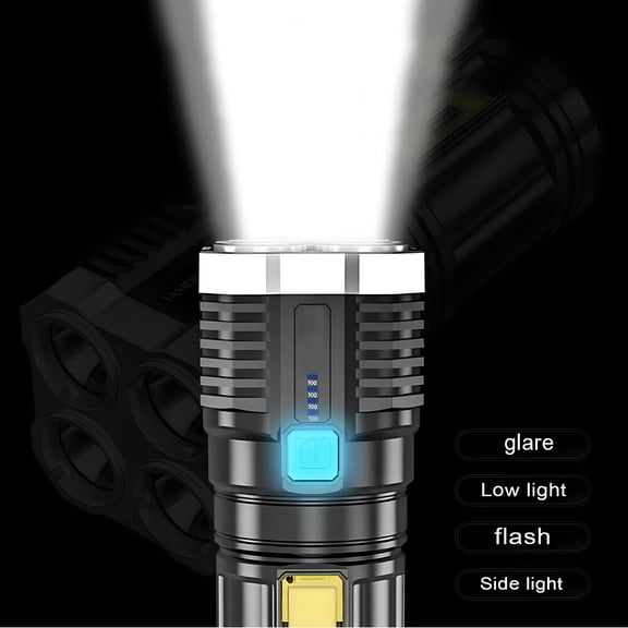 HIBIBUD 100000LM 4 s Super Bright LED Searchlight Rechargeable Spotlight Flashlight For Auto Repair/Home/Emergency