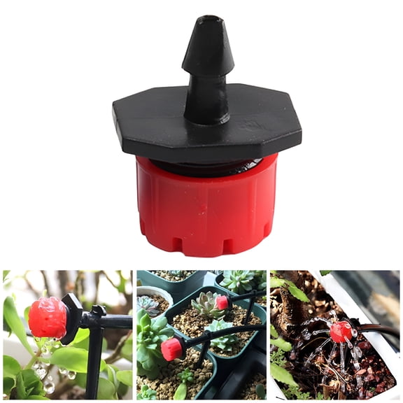 HIBIBUD 100Pcs 1 Gallon Per Hour Pressure Compensating Drip Emitters - Premium Drippers Drip Irrigation Emitters Pressure Compensating Drippers Constant Flow Heads for Drip Irrigation