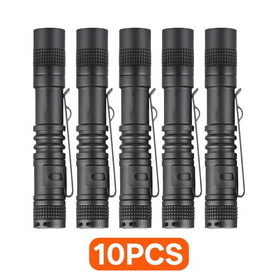 HIBIBUD 10Pcs Penlight,Aluminum Alloy Pen Light,Led Pocket Pen Pocket Flashlight,Black2