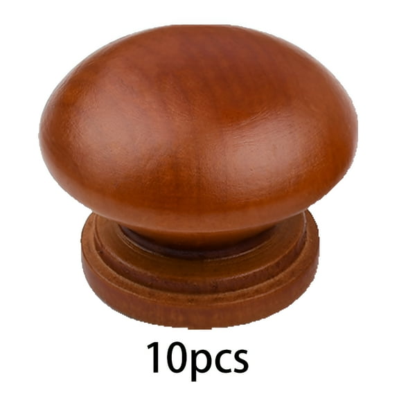 HIBIBUD 10Pcs Round Wooden Cabinet Handles,Cabinet Cabinet Pulls,with Screws Cabinet Knobs,Style1