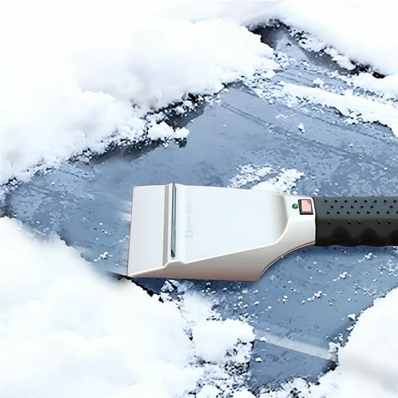 HIBIBUD 12V Heated Ice Scraper for Car, Electric Windshield Snow Remover with Non-Scratch Surface, Quick Melt Auto Defrost Tool for Winter