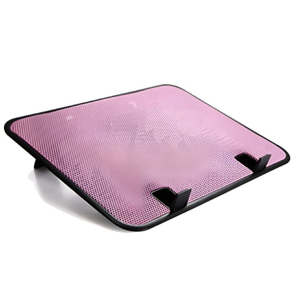 HIBIBUD 14 Inch Laptop Cooling Pad, Pink USB Notebook Cooler Mat with Dual Quiet Fans, Adjustable Ergonomic Stand for 15.6 Inch Computers