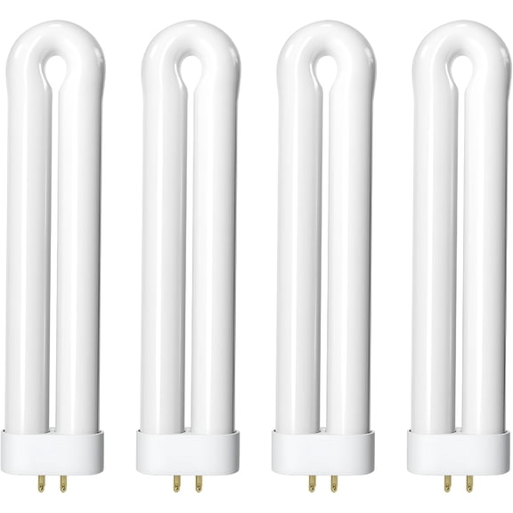 HIBIBUD 15W Bug Zapper Replacement Bulb 4-Pin Base, U-Shaped Twin Tube UV Light for Insect Zapper, 365nm Mosquito Attracting Lamp for Indoor and Outdoor Use, 4 Pack