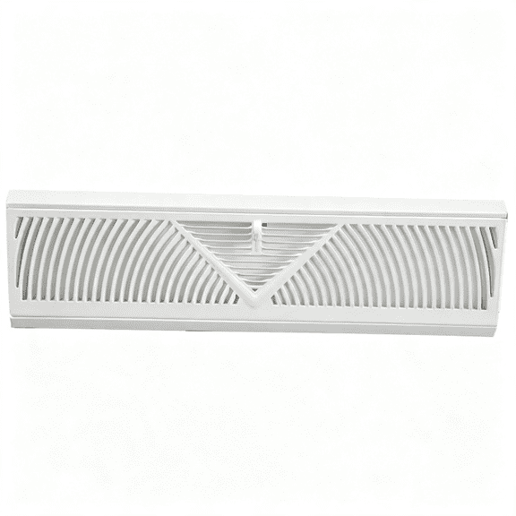 HIBIBUD 18In Baseboard Register Vent,Floor Vent Covers Baseboard Heater Covers,White,Heavy Duty Steel,Smooth Air Adjust Lever,Sturdy,Easy to Install,Improve Airflow,Flush Design,For Home Floor Wall