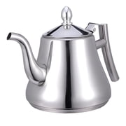 HIBIBUD 1L Stainless Steel Tea Kettle with Removable Strainer-Fast-Boiling Electric Pot for Home/Restaurant Use Durable&Easy-Clean Design for Herbal/Black Tea Brewing Kettle Electric Stainless Steel