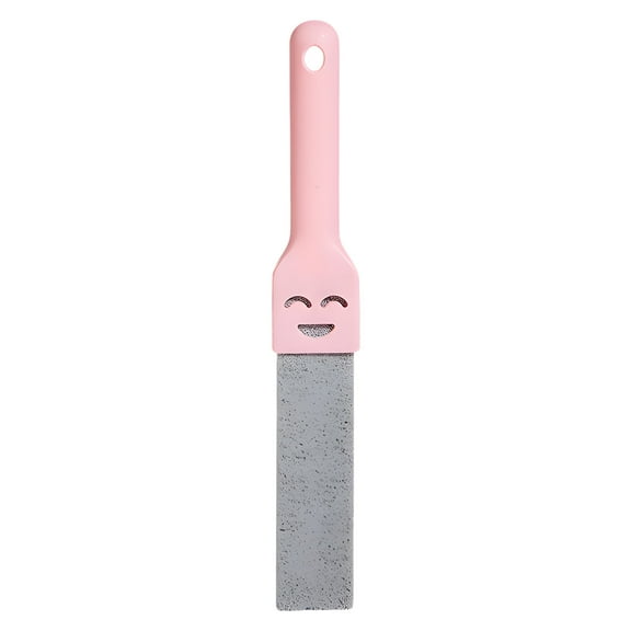 HIBIBUD 1Pcs Pumice Stone,Curved Pp Handle Piedra Pomez,Ergonomic Grip Smooth Finish Scouring Stick,Pumiey,Pink