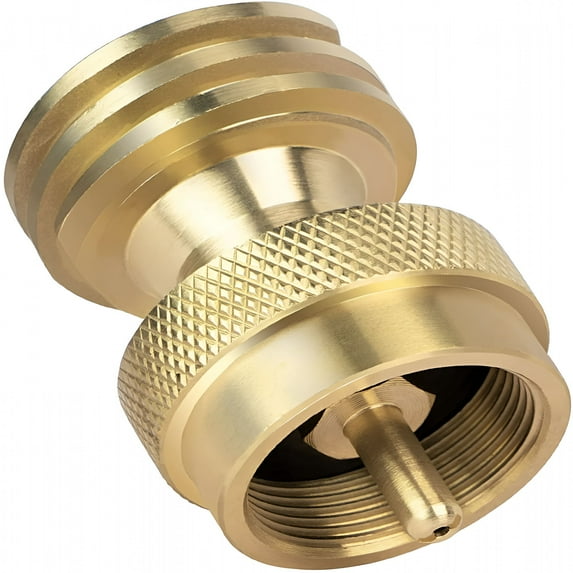 HIBIBUD 1lb Propane Tank Adapter,20lb to 1lb Converter,Hook Up Small Propane Tanks When 20lb Ran Out,Solid Brass