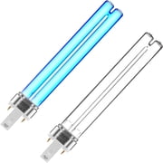 HIBIBUD 2 Pack 13 Watt UV-C Germicidal Light Bulb, G23 Base Ultraviolet Lamp for Pond & Aquarium, High-Transmission Quartz Tube Water Clarifier