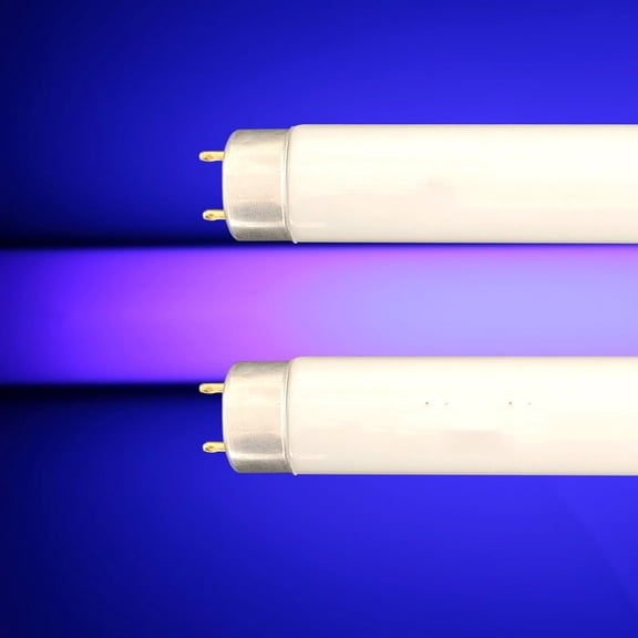 HIBIBUD 2 Pack 18" F15T8/Bl 350Bl Replacement Black Light Blue Bulbs,F15W T8 Bl Linear Replacement F25T8/350Bl/18 Tubes Black Light Bulb