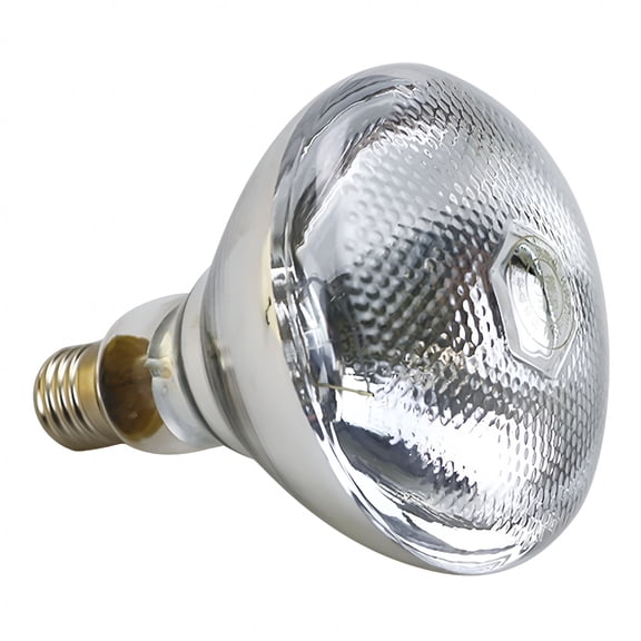 HIBIBUD 2 Pack Heat Lamp Clear Infrared Bulbs PAR38/125 Watts Glass Lamp Bulb for Food Service, Brooder Bulb, Chicks, Pet, Bathroom, Light Therapy Use E26 Base, Flood Light