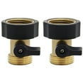 thumbnail image 1 of HIBIBUD 2-Pack Heavy Duty Brass Garden Hose Connector Single Shut-Off Valves Water Flow Controller,Faucet Extender, 1 of 7