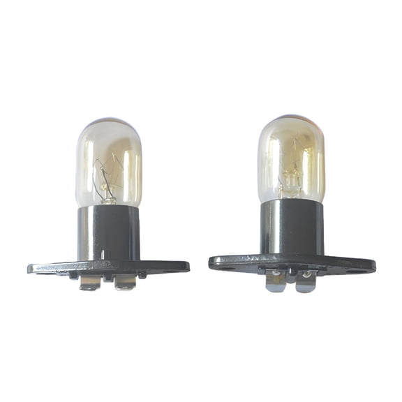 HIBIBUD 2 Pack Microwave Light Bulb 2A 250V 20W 2Pin Light Bulb Replacement for Microwave Oven Light Lamp Easy Installation