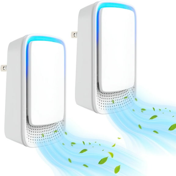 HIBIBUD 2 Pack Plug-In Negative Ion Ionizer for Home,Office,Kitchen,Bedroom,Bathroom - Filterless,Quiet Operation