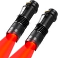 thumbnail image 1 of HIBIBUD 2 Pack Red Light Flashlight Single Mode Red LED Flashlight One Mode Zoomable Night Light Torch for Night Observation and Astronomy Aviation, 1 of 6
