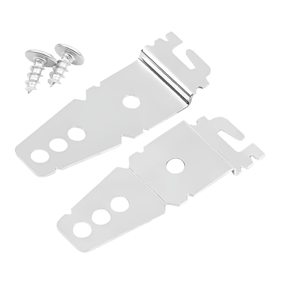 HIBIBUD 2 Pcs Under Counter Dishwasher Mounting Bracket Kit, Sturdy Iron Anti-Tip Stabilizer, Prevents Forward Sliding During Rack Loading, Silver